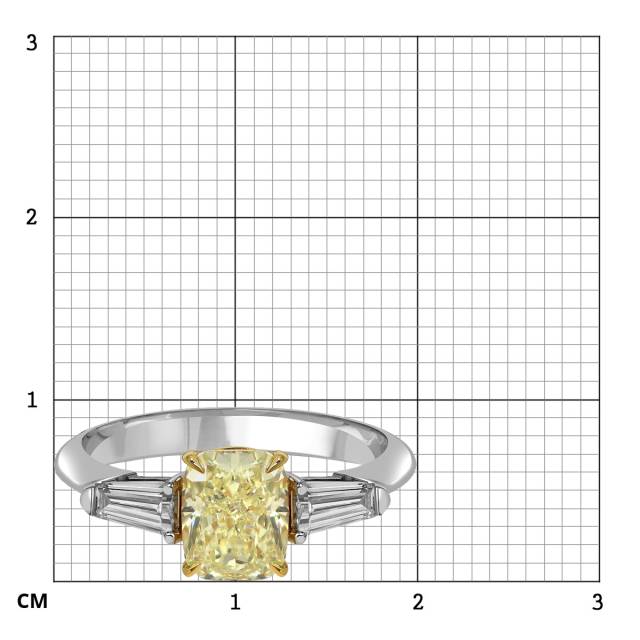 Кольцо из белого золота с бриллиантами (063053)