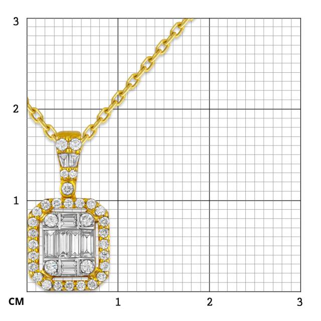 Колье из жёлтого золота с бриллиантами (048443)