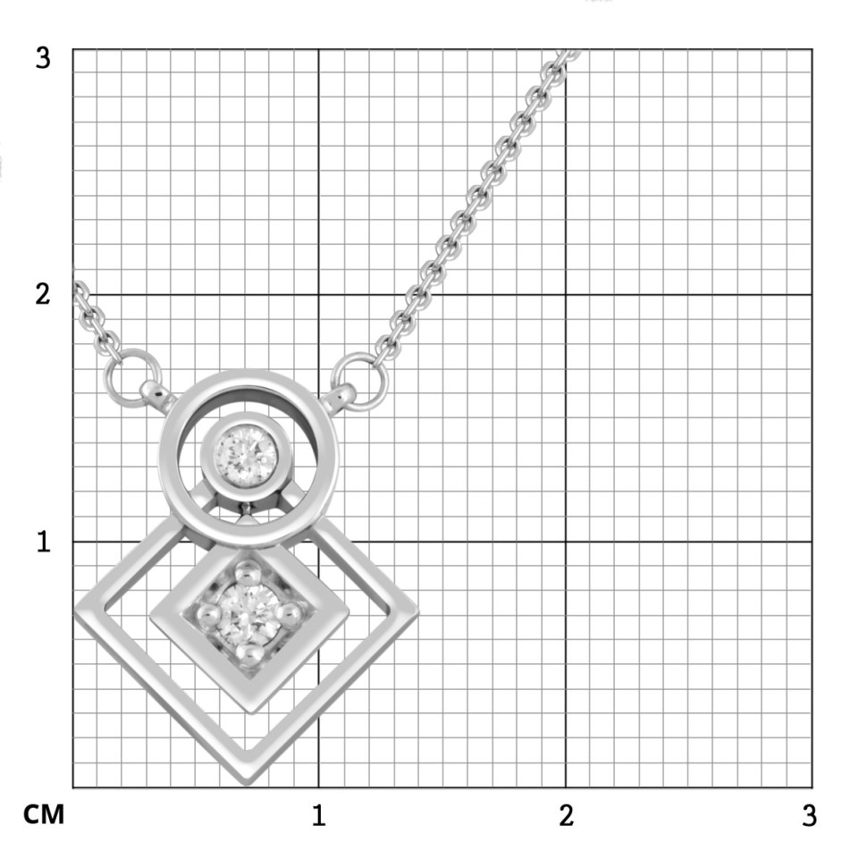 Колье из белого золота с бриллиантами (046473)