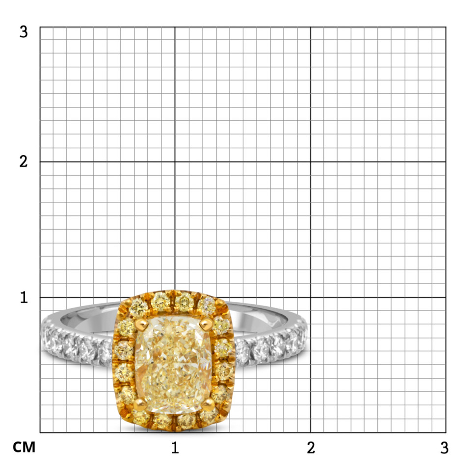 Кольцо из белого золота с бриллиантами (052872)