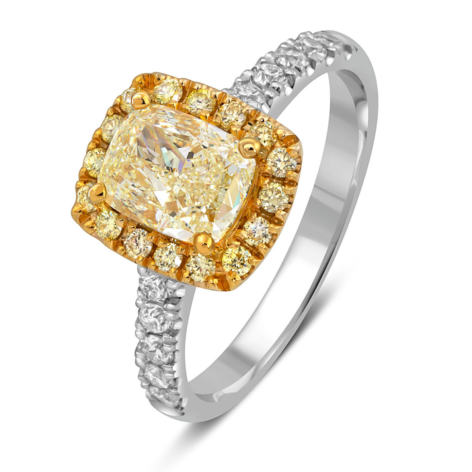 Кольцо из белого золота с бриллиантами (052872)