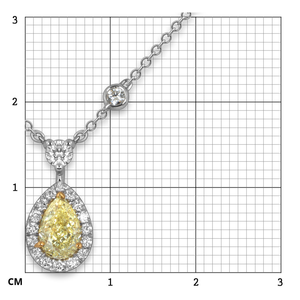 Колье из белого золота с бриллиантами 