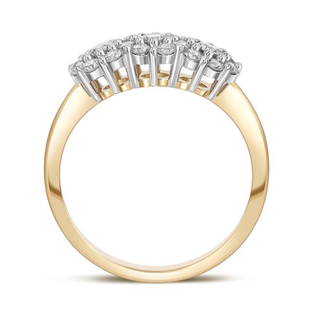 Кольцо из жёлтого золота с бриллиантами (052365)