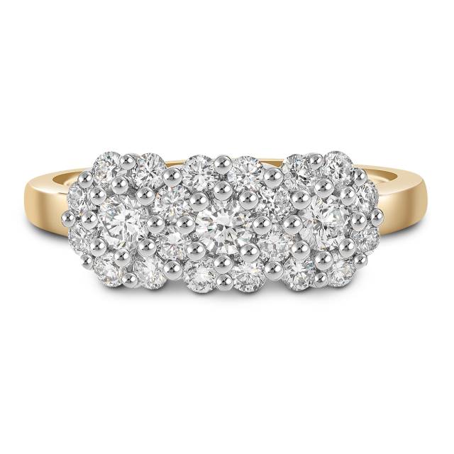 Кольцо из жёлтого золота с бриллиантами (052365)