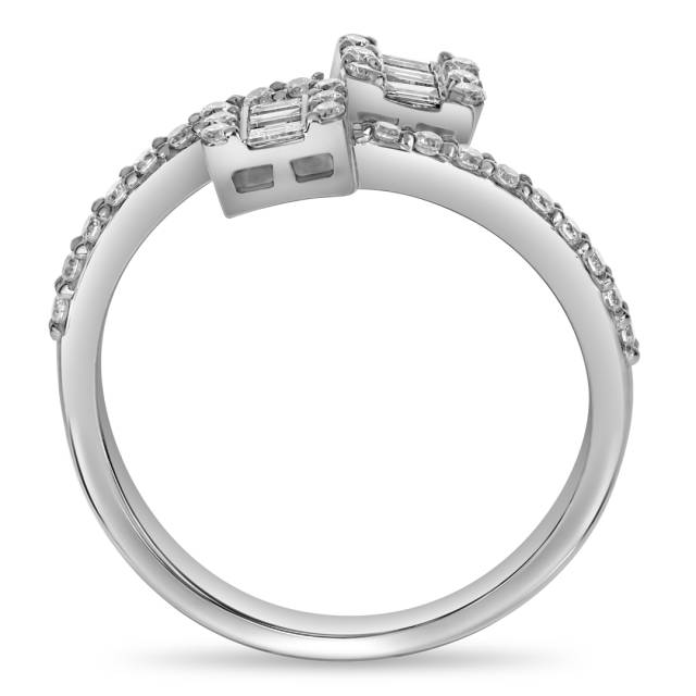 Кольцо из белого золота с бриллиантами  (058638)