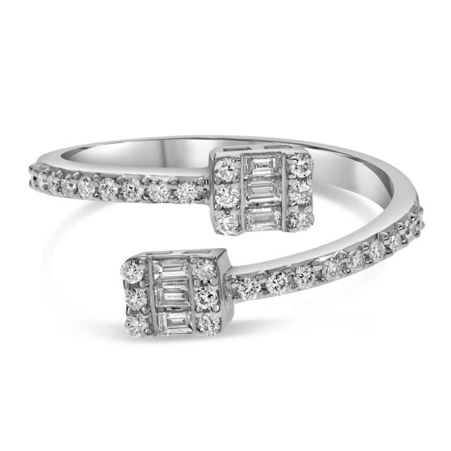 Кольцо из белого золота с бриллиантами  (058638)