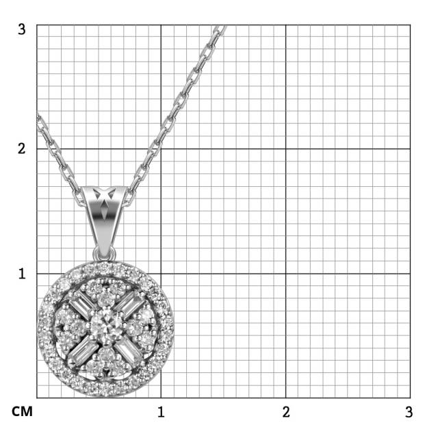 Колье из белого золота с бриллиантами (051604)