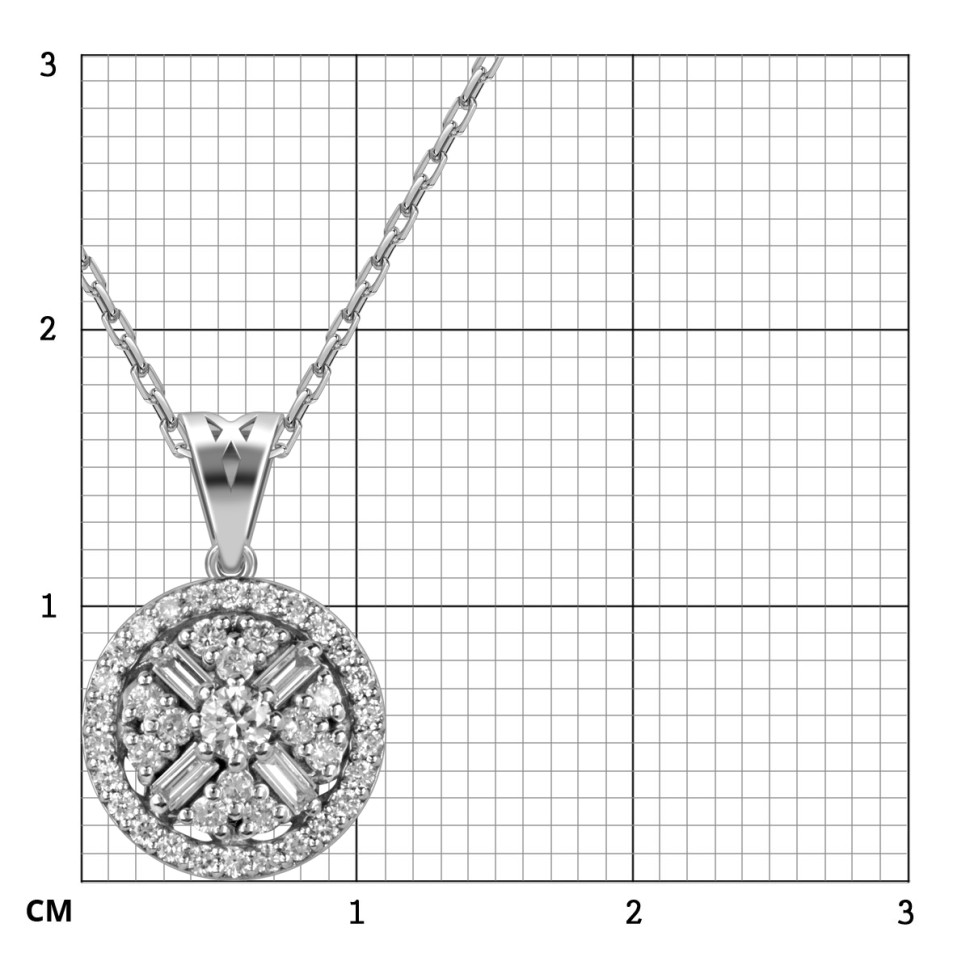 Колье из белого золота с бриллиантами (051604)
