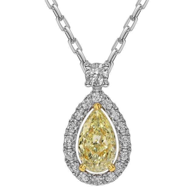 Колье из белого золота с бриллиантами (063565)