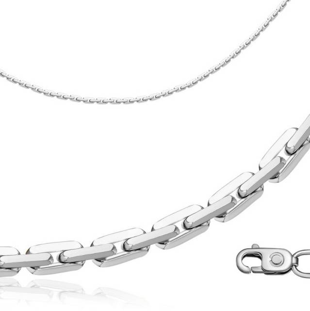 Цепь из белого золота, плетение "Якорное" (052123)