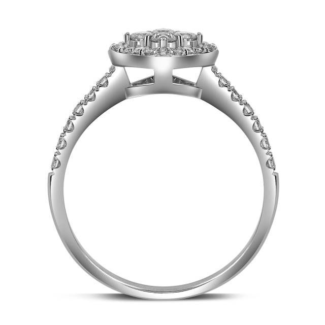 Кольцо из белого золота с бриллиантами (061591)