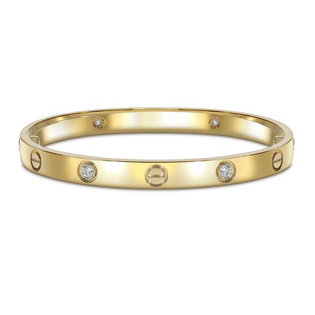 Браслет из жёлтого золота с бриллиантами (049362)