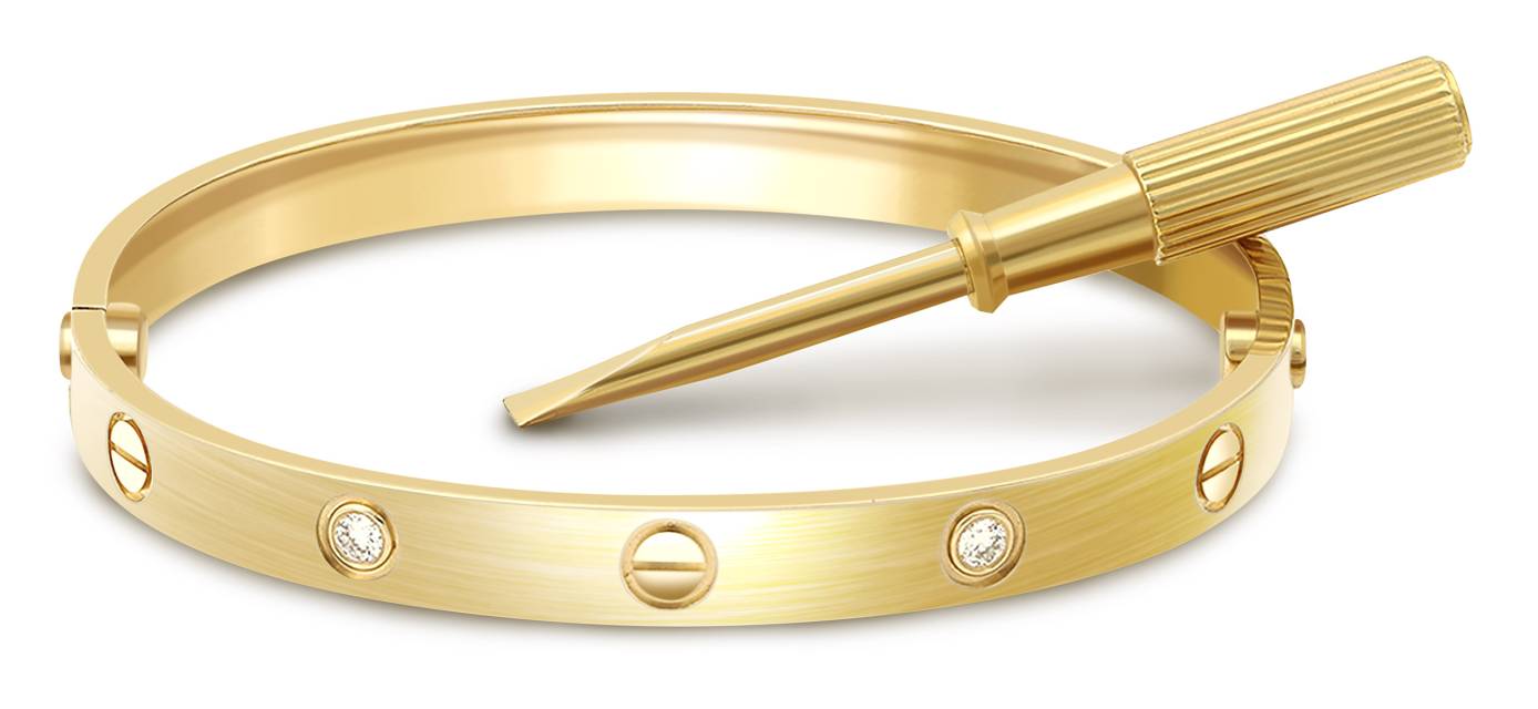 Браслет из жёлтого золота с бриллиантами (049362)