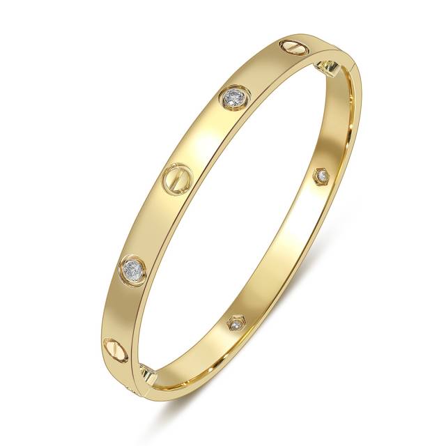 Браслет из жёлтого золота с бриллиантами (049362)