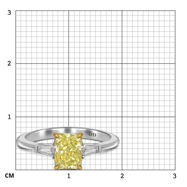 Помолвочное кольцо из белого золота с бриллиантами (063057)