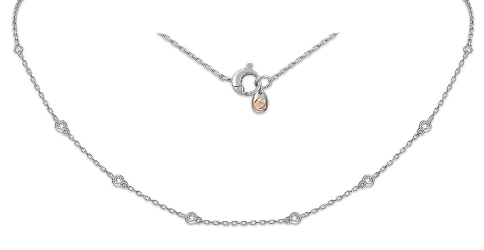 Колье из белого золота с бриллиантами 