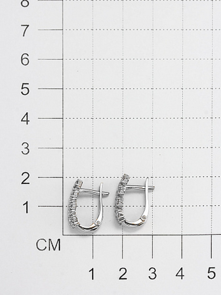 Серьги из белого золота с бриллиантами (053677)