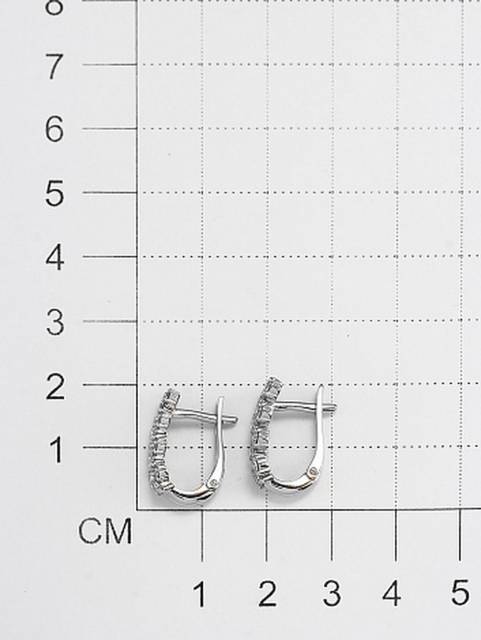 Серьги из белого золота с бриллиантами (053677)