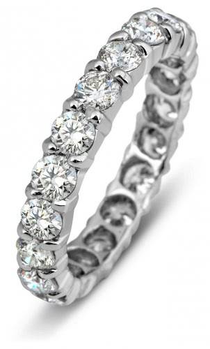 Обручальное кольцо из платины с бриллиантами 16.75