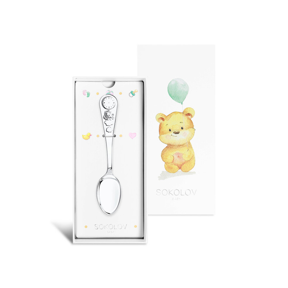 Ложка детская из серебра 925 пробы 