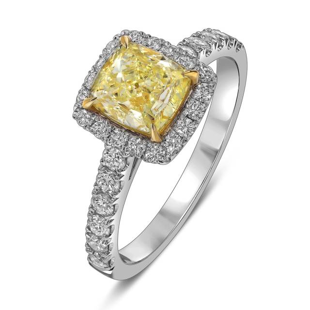 Помолвочное кольцо из белого золота с бриллиантами (063531)