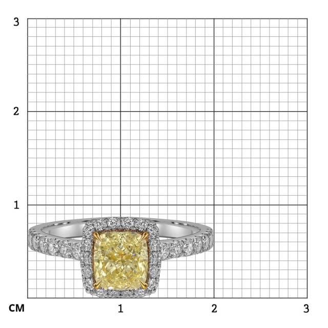 Помолвочное кольцо из белого золота с бриллиантами (063531)