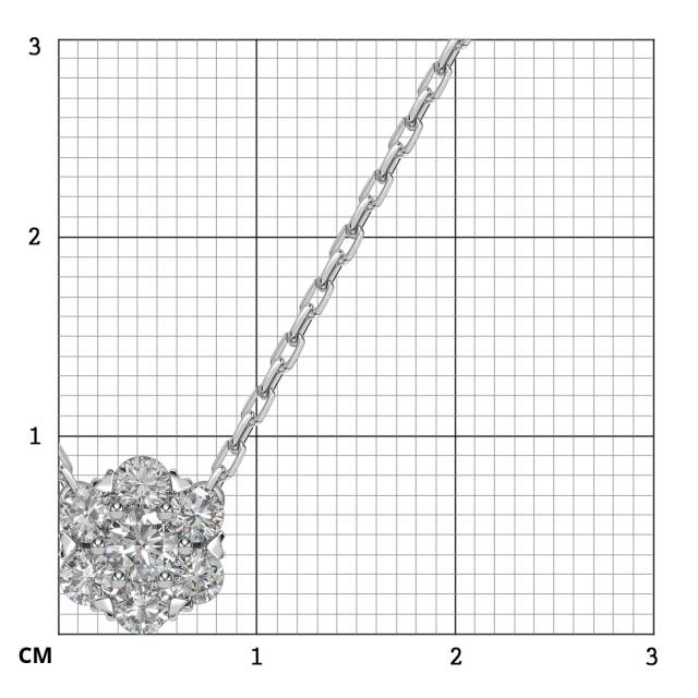 Колье из белого золота с бриллиантами (058461)
