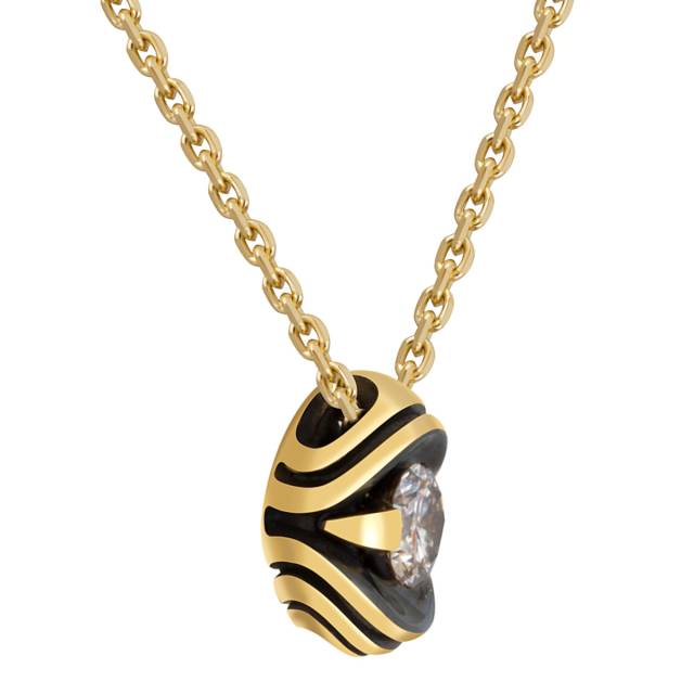 Колье из жёлтого золота с бриллиантами (048074)