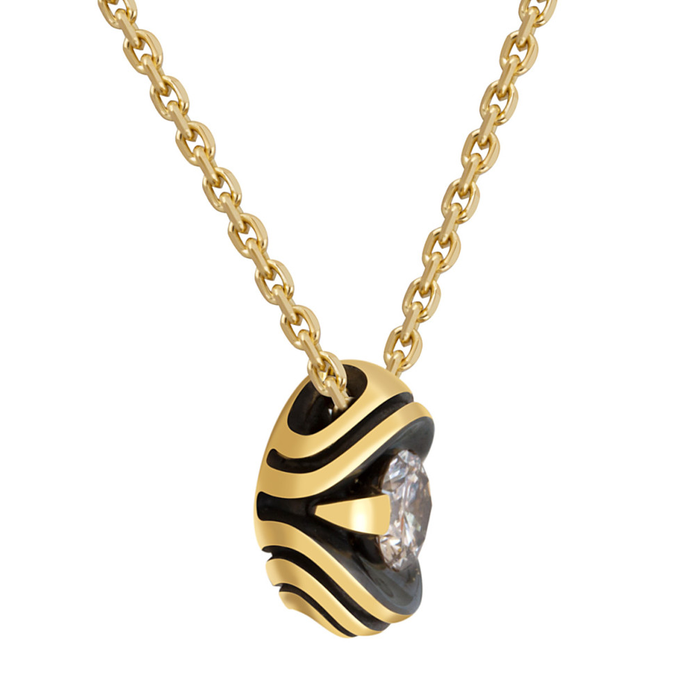 Колье из жёлтого золота с бриллиантами (048074)