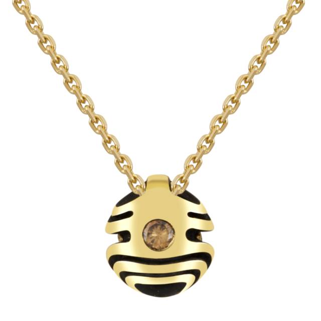 Колье из жёлтого золота с бриллиантами (048074)