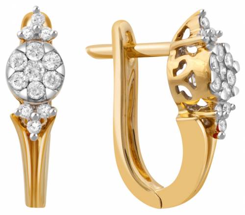 Серьги из жёлтого золота с бриллиантами