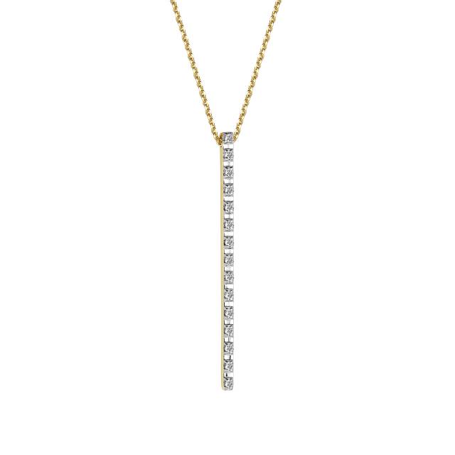 Колье из жёлтого золота с бриллиантами (047122)