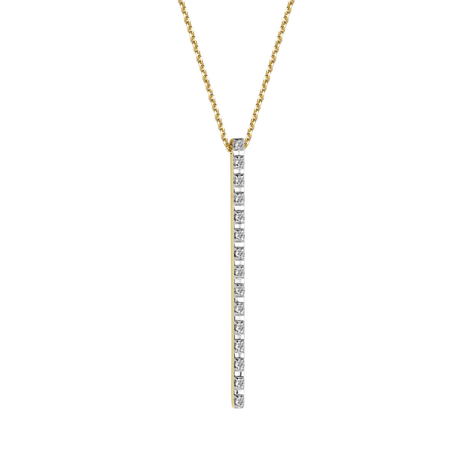 Колье из жёлтого золота с бриллиантами (047122)