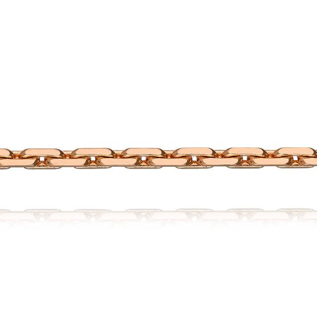 Цепь из красного золота, плетение Якорное (044307)