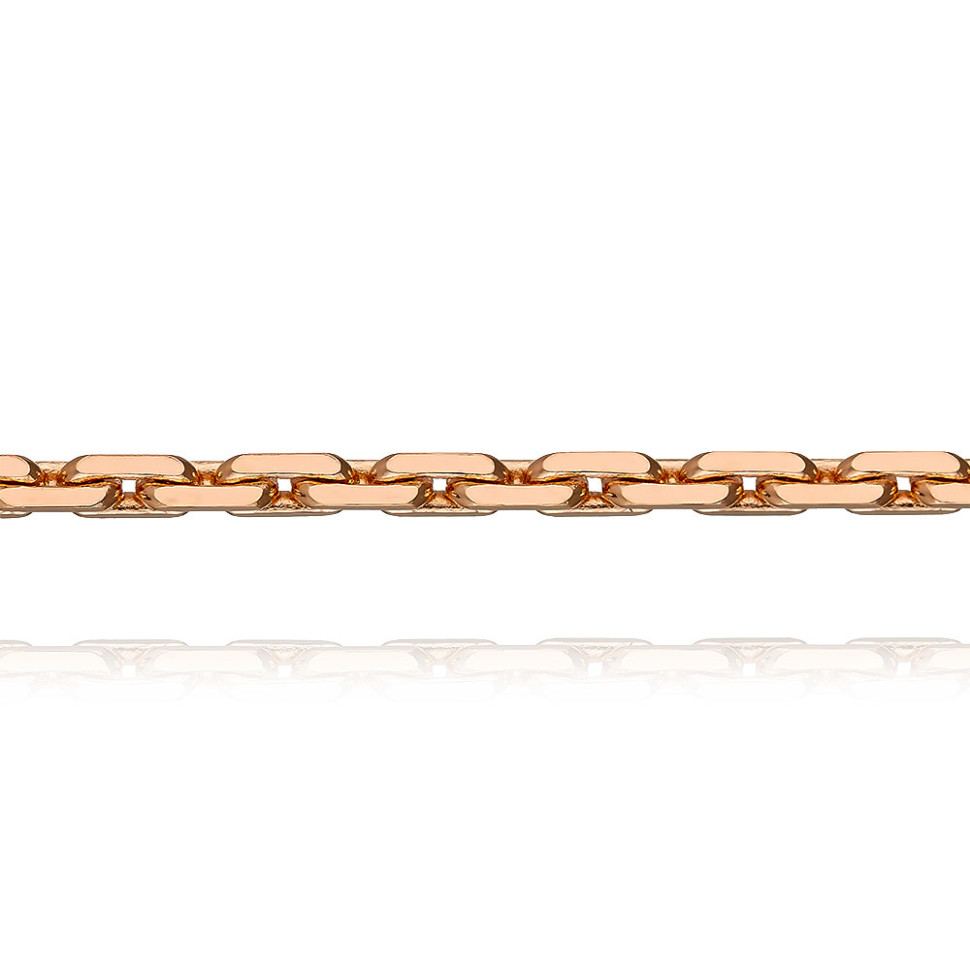 Цепь из красного золота, плетение Якорное (044307)