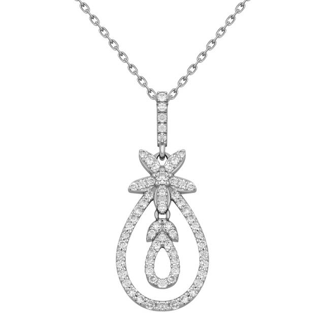 Колье из белого золота с бриллиантами (027562)