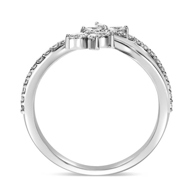 Кольцо из белого золота с бриллиантами (060220)