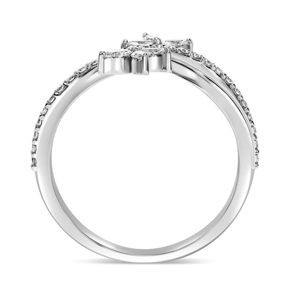 Кольцо из белого золота с бриллиантами (060220)