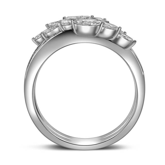 Кольцо из белого золота с бриллиантами  (060137)