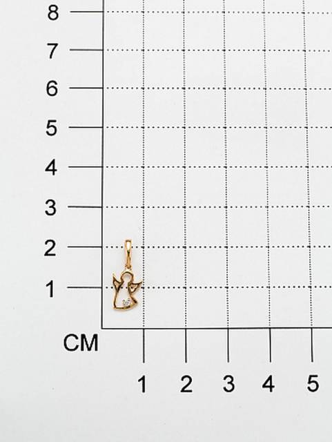 Кулон из красного золота с бриллиантом "Ангел" (050250)