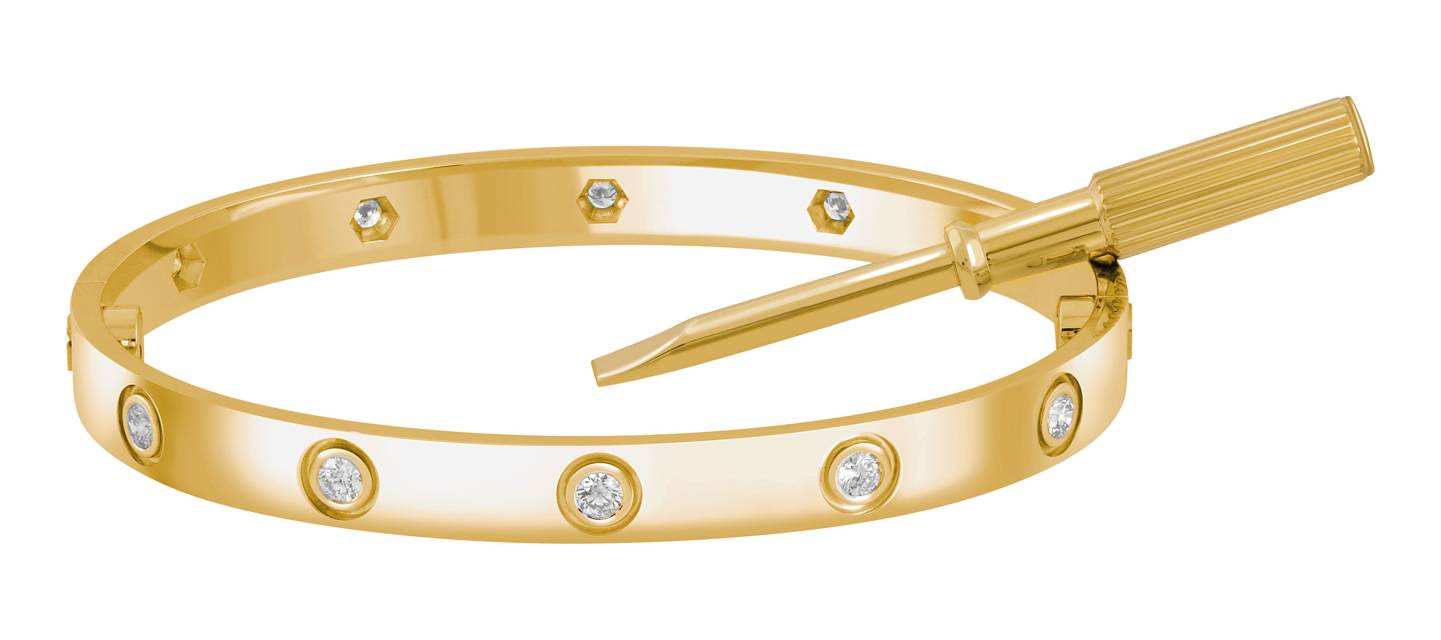 Браслет из жёлтого золота с бриллиантами (050438)