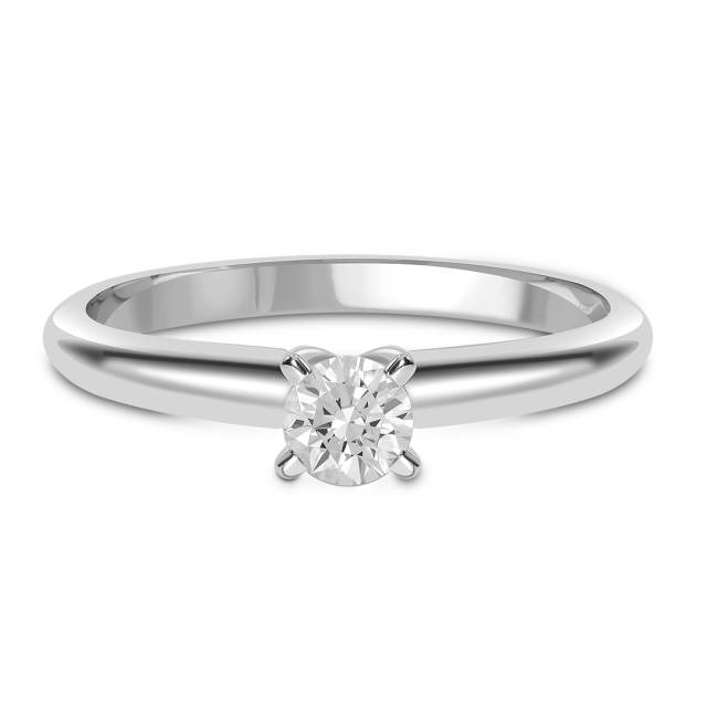 Помолвочное  кольцо из белого золота с бриллиантом (042936)