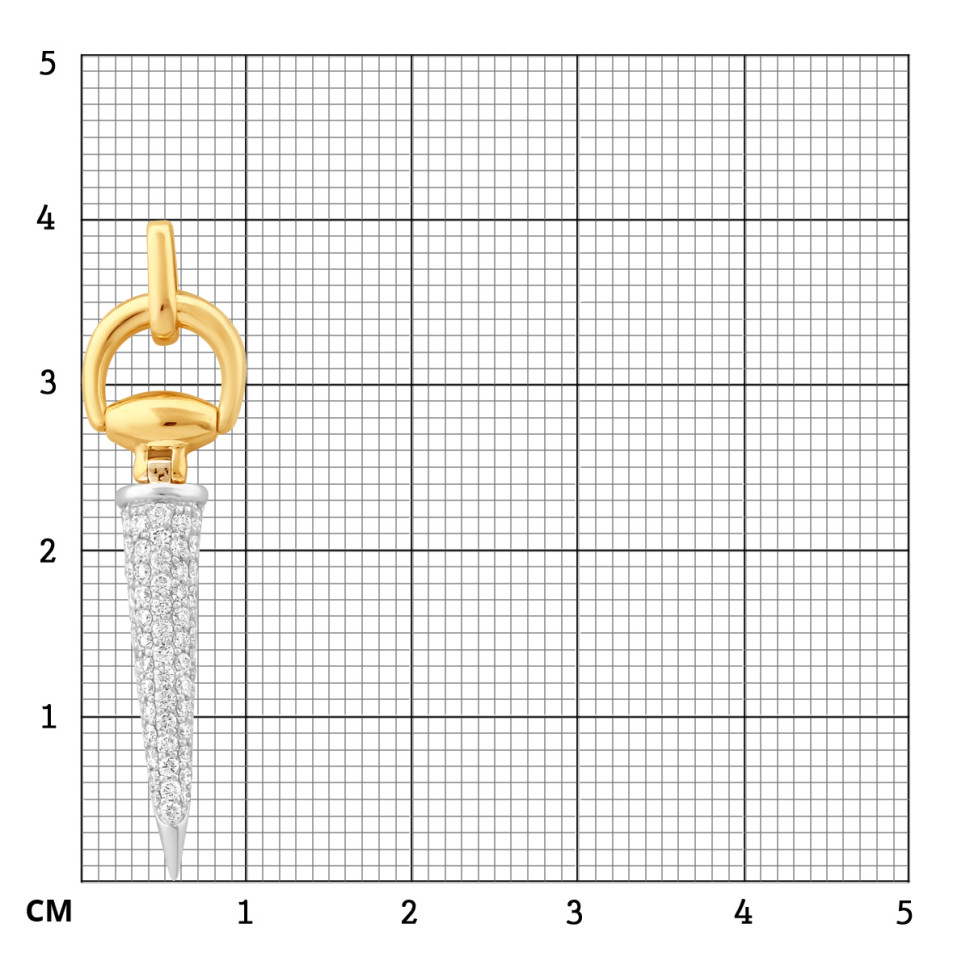 Кулон из комбинированного золота с бриллиантами (025220)