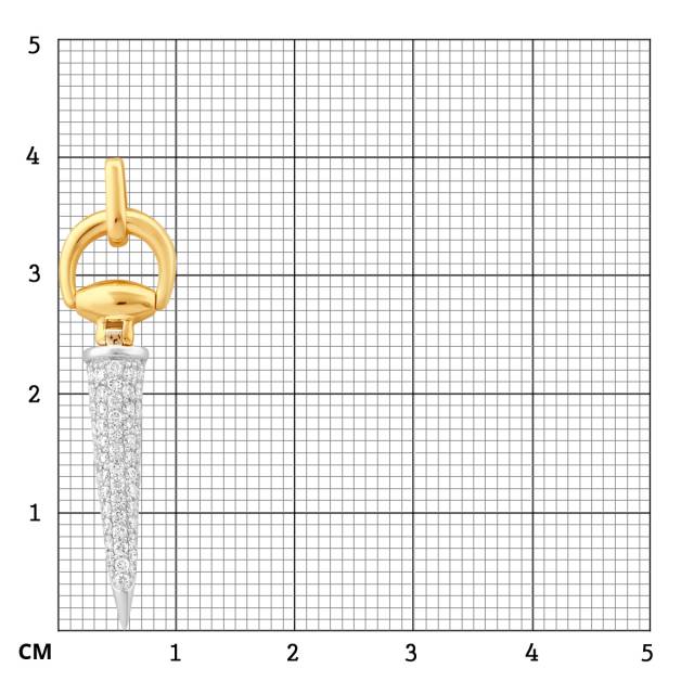 Кулон из комбинированного золота с бриллиантами (025220)