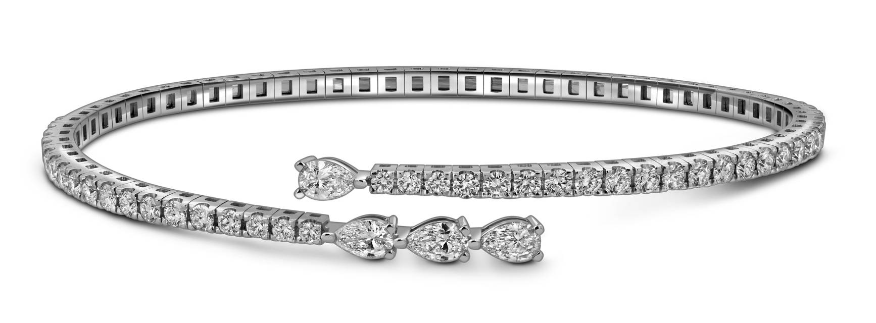 Браслет из белого золота с бриллиантами (063690)