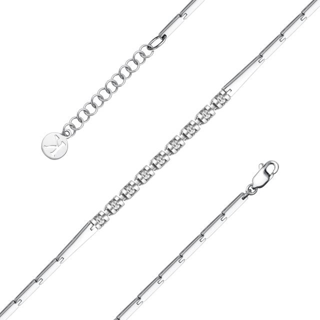 Браслет из белого золота с бриллиантами (050517)