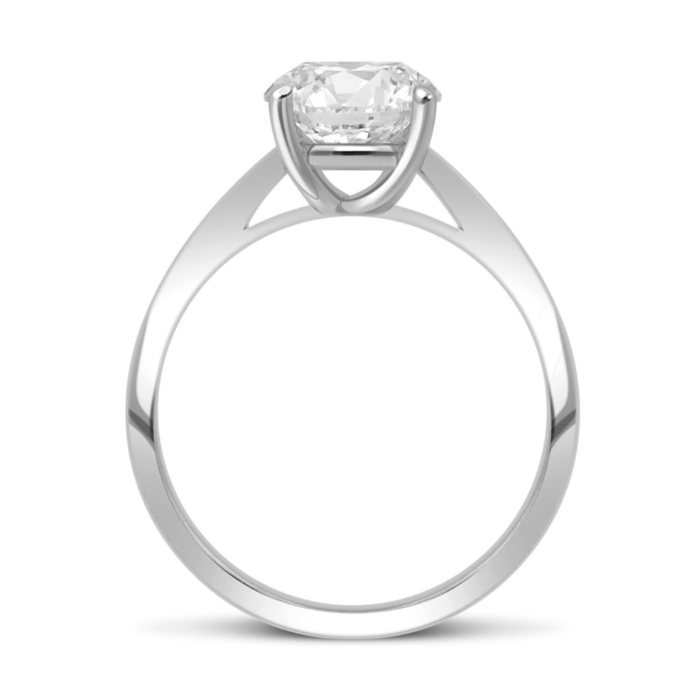 Помолвочное кольцо из белого золота с бриллиантом (037418)