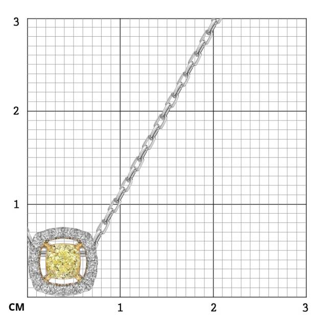 Колье из белого золота с бриллиантами (059221)