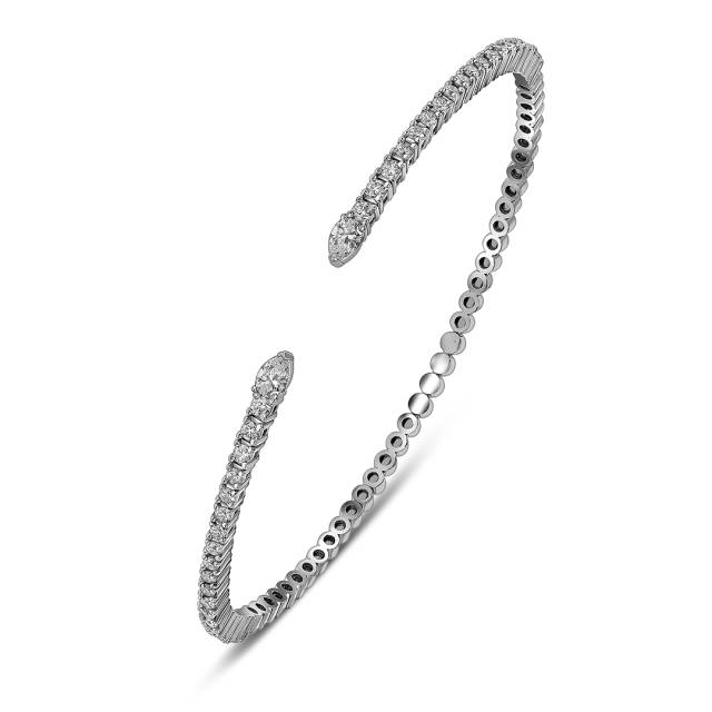 Браслет из белого золота с бриллиантами (059382)