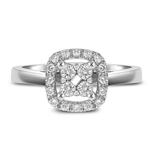 Кольцо из белого золота с бриллиантами (039706)